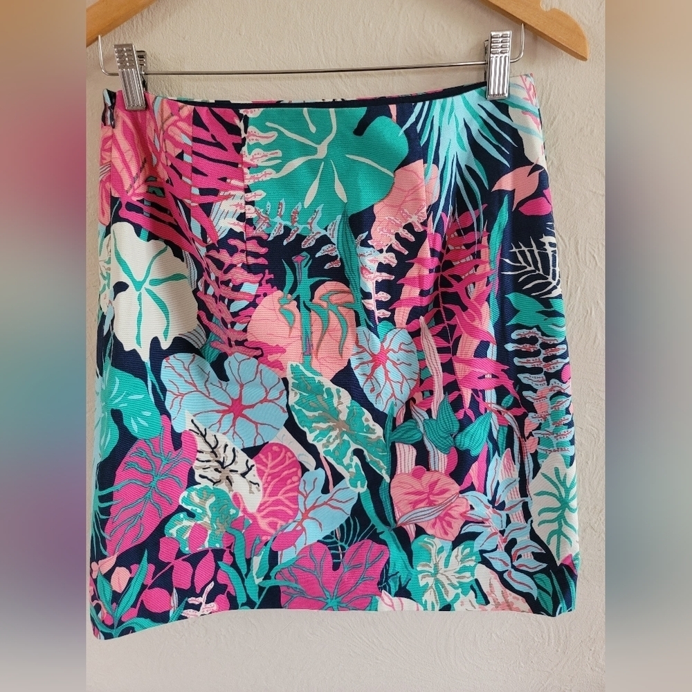 Talbots Tropical Botanical Skirt , Multicolor, Size 2 - Picture 6 of 8
